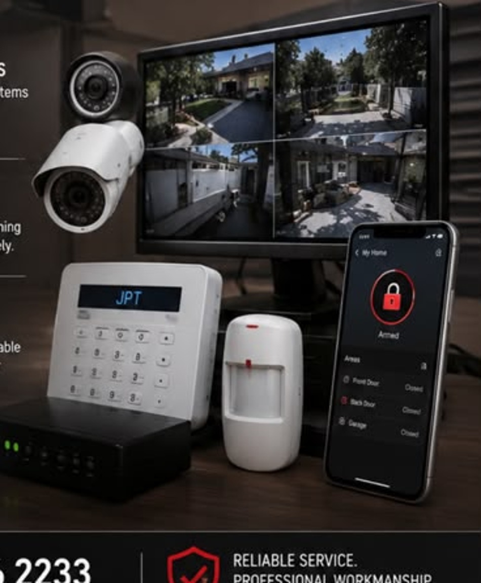 JPT security systems shown in the supplied business advert